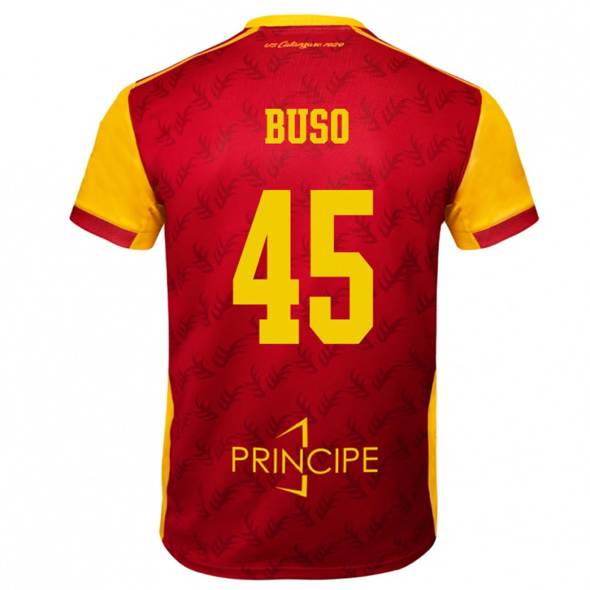 Danxen Women Nicolò Buso #45 Yellow Red Home Jersey 2025/26 T-Shirt