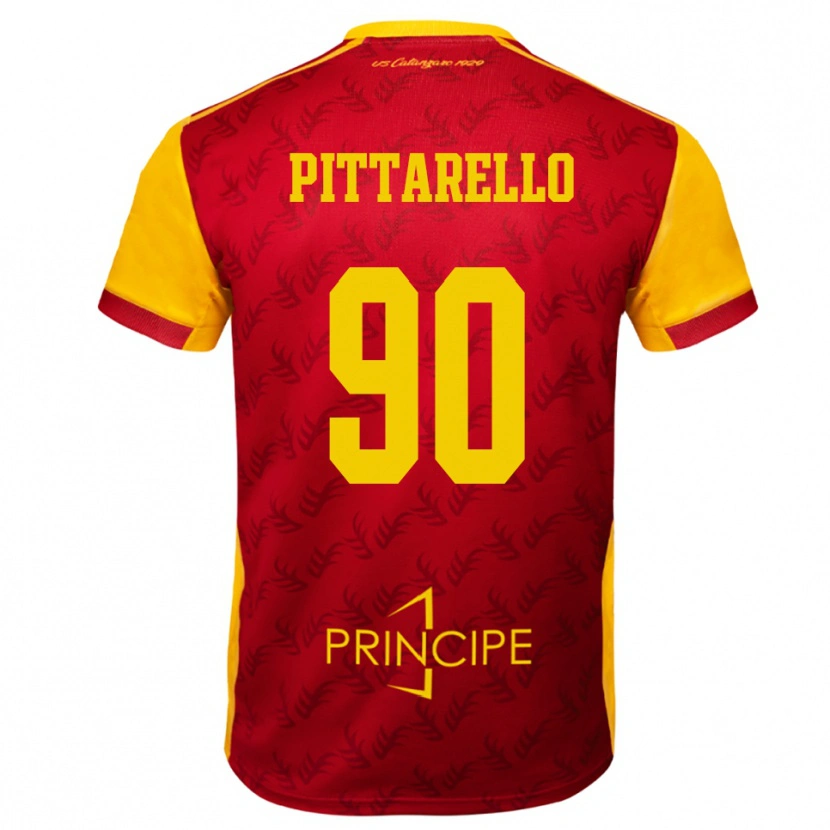 Danxen Women Filippo Pittarello #90 Yellow Red Home Jersey 2025/26 T-Shirt