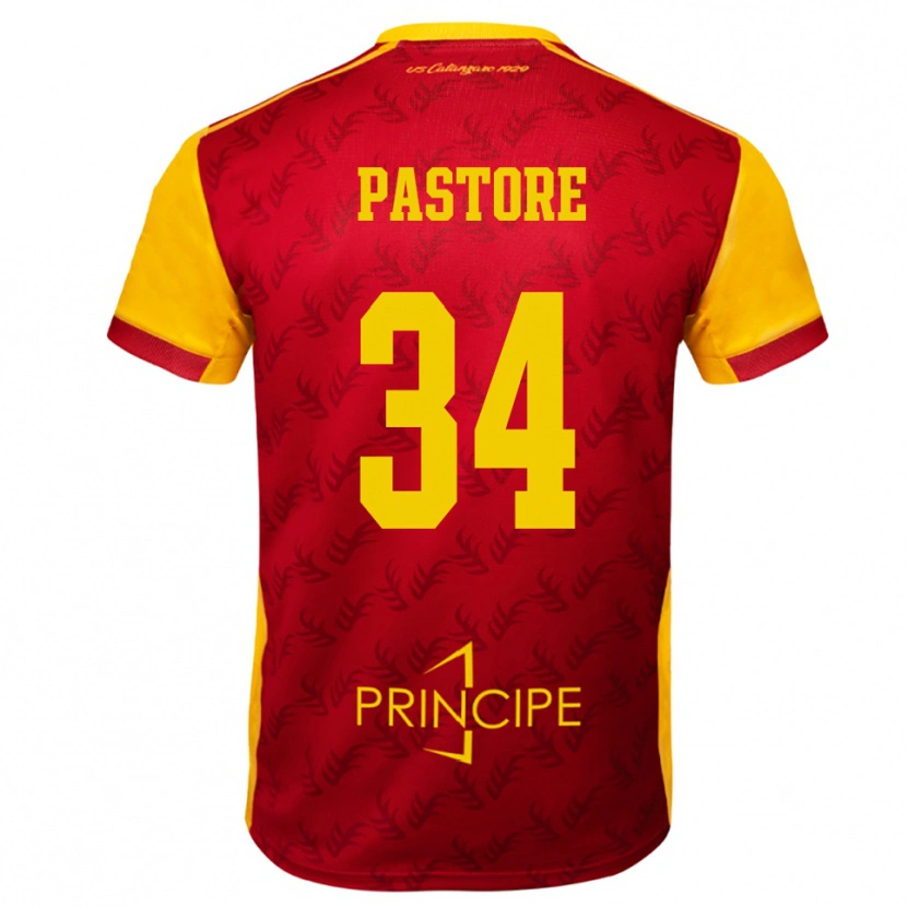Danxen Women Federico Pastore #34 Yellow Red Home Jersey 2025/26 T-Shirt