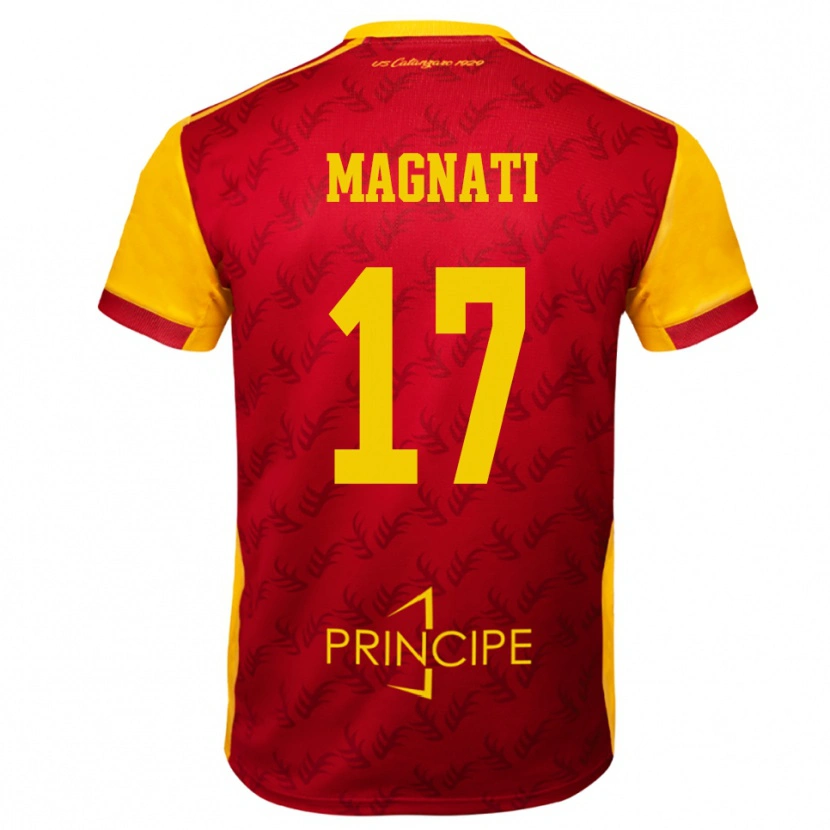 Danxen Women Francesco Magnati #17 Yellow Red Home Jersey 2025/26 T-Shirt