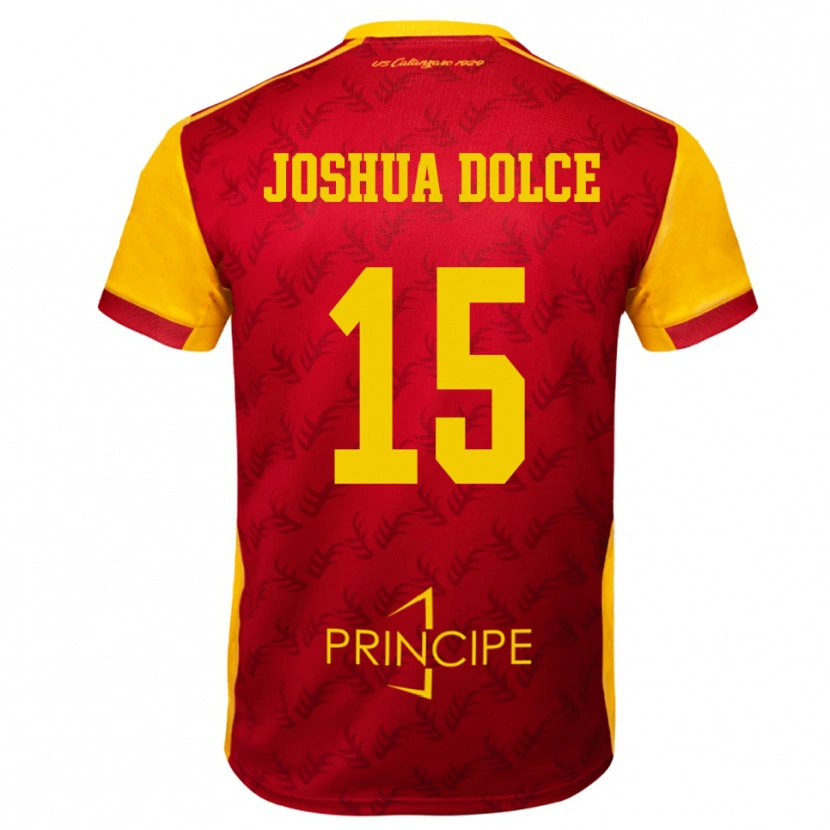 Danxen Women Dave Joshua Dolce #15 Yellow Red Home Jersey 2025/26 T-Shirt