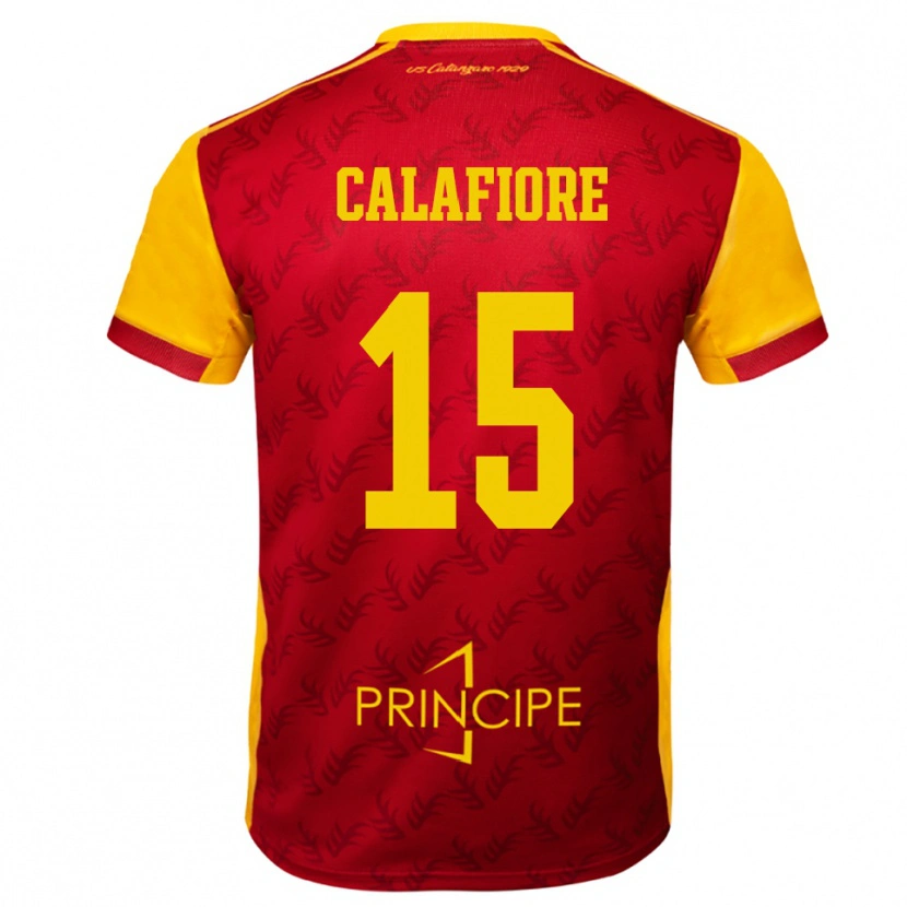 Danxen Women Donato Calafiore #15 Yellow Red Home Jersey 2025/26 T-Shirt