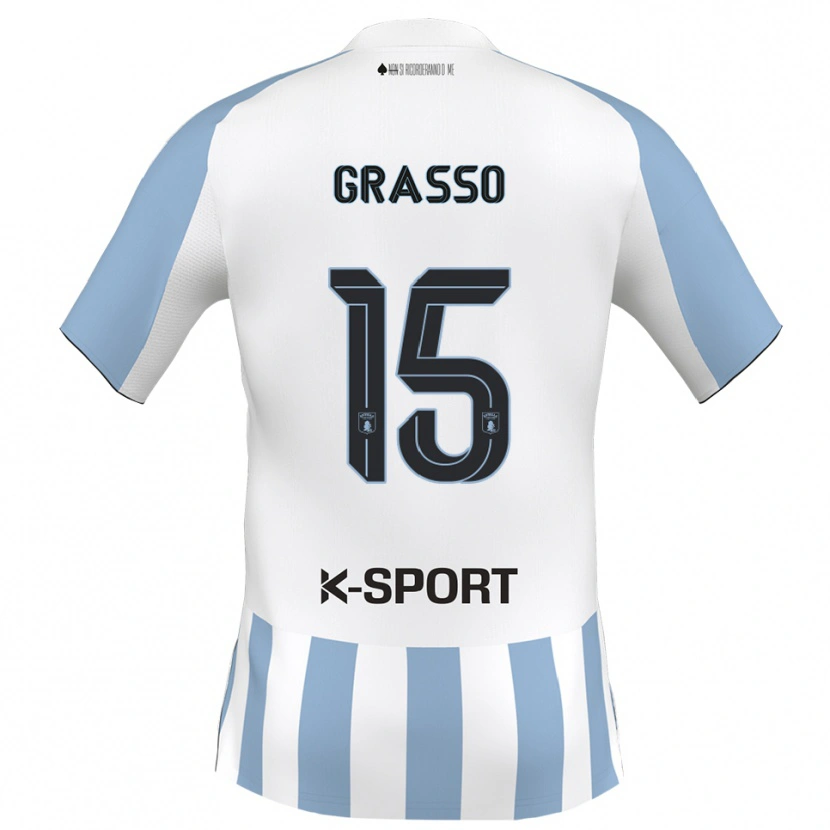 Danxen Women Agostino Grasso #15 White Sky Blue Home Jersey 2025/26 T-Shirt