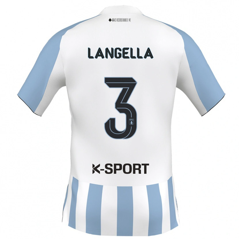 Danxen Women Matteo Langella #3 White Sky Blue Home Jersey 2025/26 T-Shirt