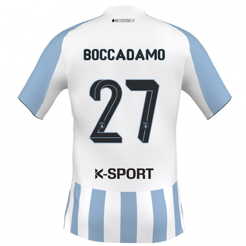 Danxen Women Antonio Boccadamo #27 White Sky Blue Home Jersey 2025/26 T-Shirt