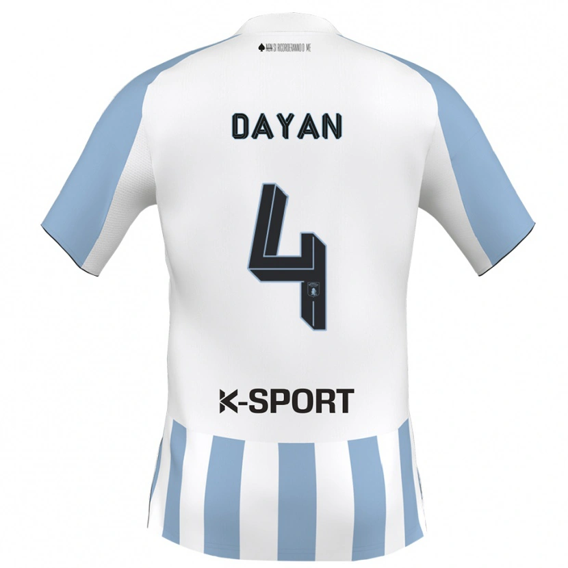 Danxen Women Pedro Dayan #4 White Sky Blue Home Jersey 2025/26 T-Shirt