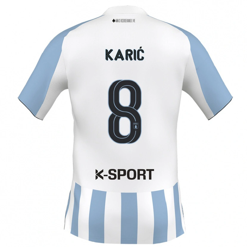 Danxen Women Nermin Karić #8 White Sky Blue Home Jersey 2025/26 T-Shirt
