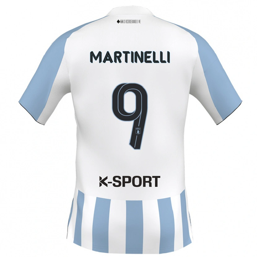Danxen Women Riccardo Martinelli #9 White Sky Blue Home Jersey 2025/26 T-Shirt