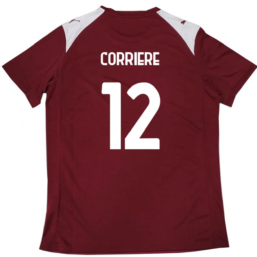 Danxen Women Francesco Corriere #12 Burgundy White Home Jersey 2025/26 T-Shirt