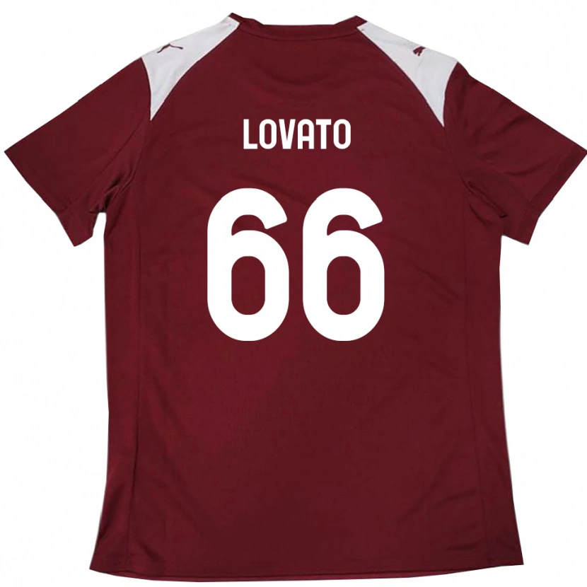 Danxen Women Matteo Lovato #66 Burgundy White Home Jersey 2025/26 T-Shirt