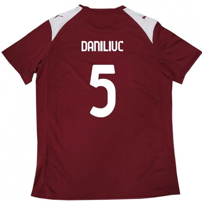 Danxen Women Flavius Daniliuc #5 Burgundy White Home Jersey 2025/26 T-Shirt