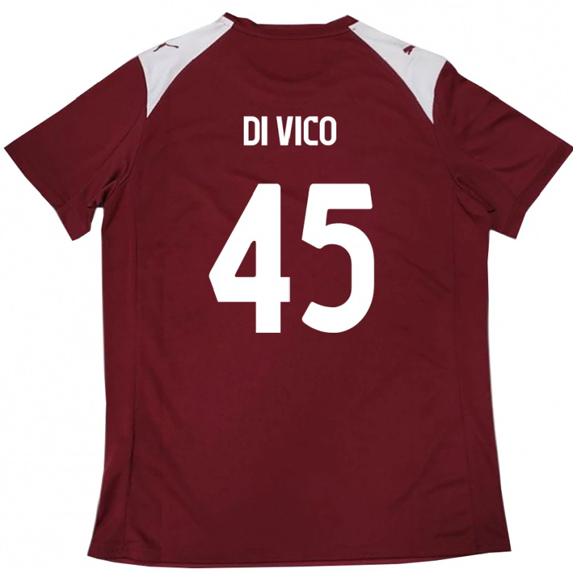 Danxen Women Rocco Di Vico #45 Burgundy White Home Jersey 2025/26 T-Shirt