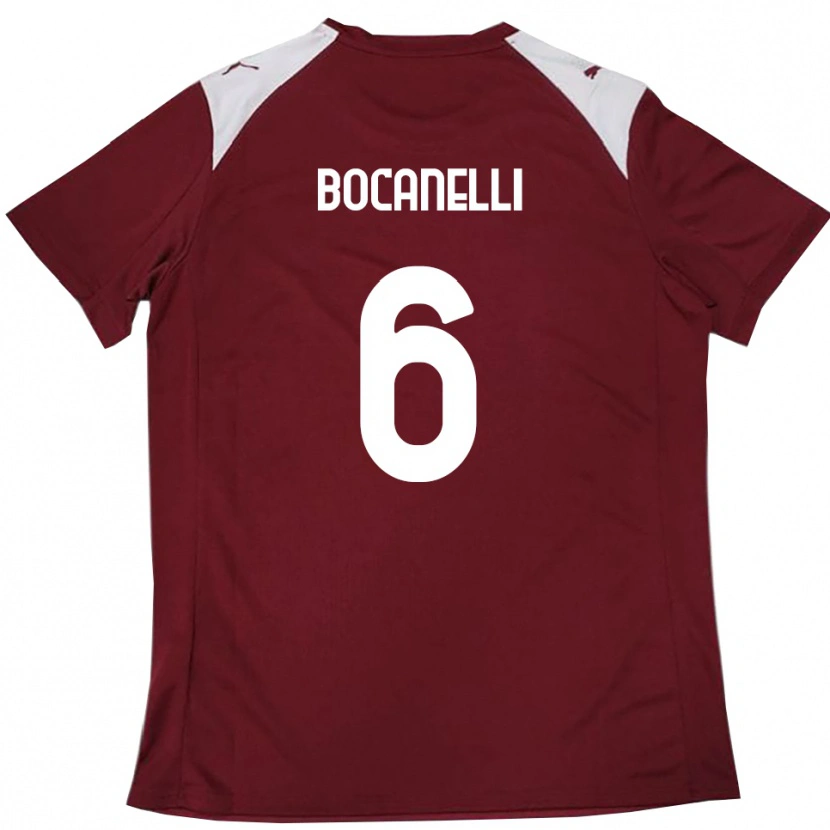 Danxen Women Giovanni Bocanelli #6 Burgundy White Home Jersey 2025/26 T-Shirt