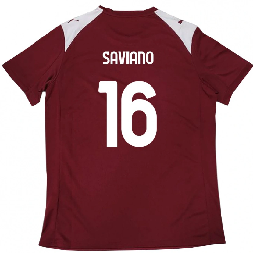 Danxen Women Gianpaolo Saviano #16 Burgundy White Home Jersey 2025/26 T-Shirt