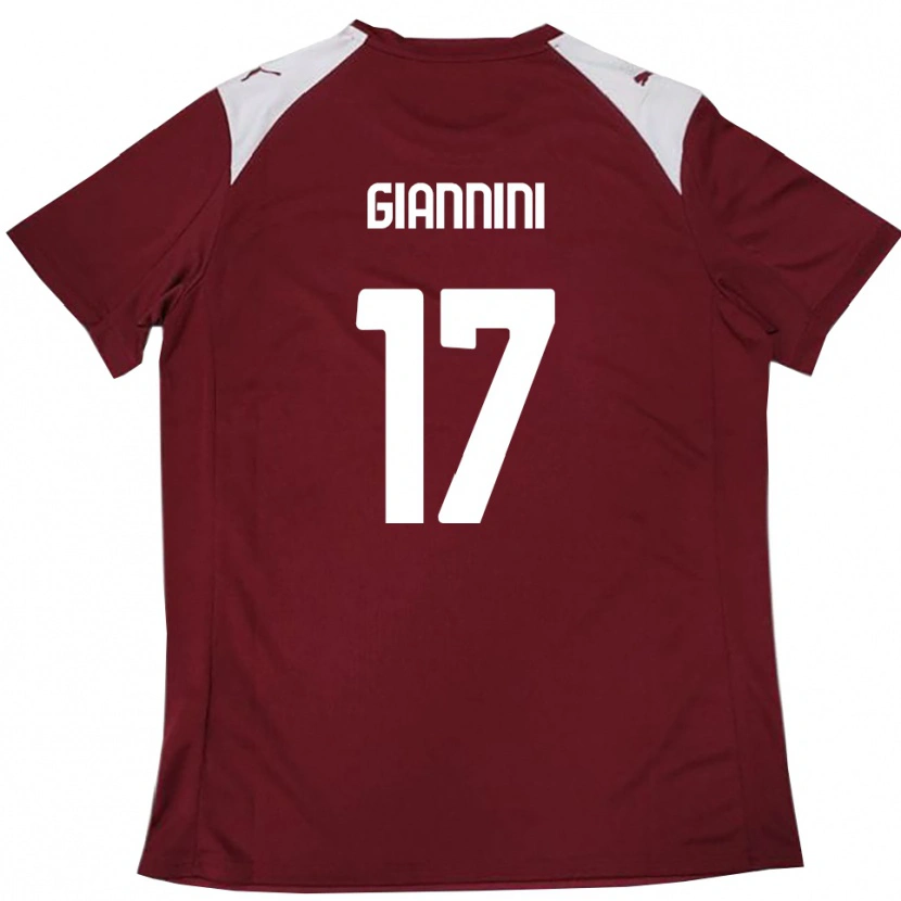 Danxen Women Emanuele Giannini #17 Burgundy White Home Jersey 2025/26 T-Shirt