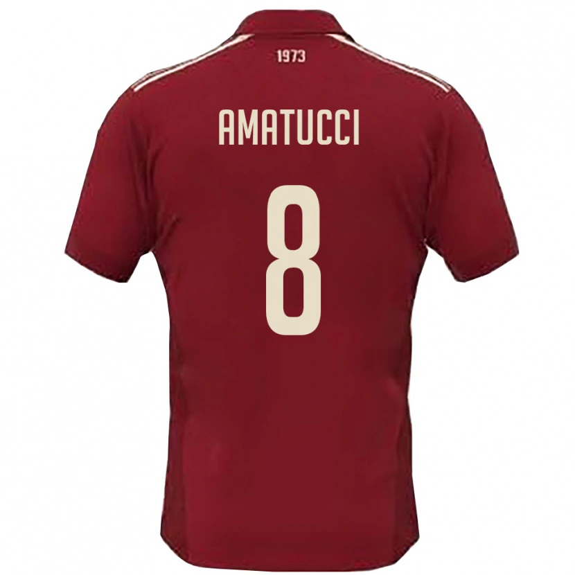 Danxen Women Francesco Amatucci #8 Burgundy White Home Jersey 2025/26 T-Shirt