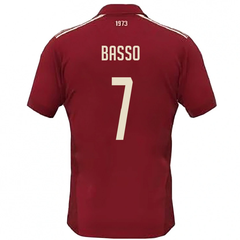 Danxen Women Maicol Basso #7 Burgundy White Home Jersey 2025/26 T-Shirt