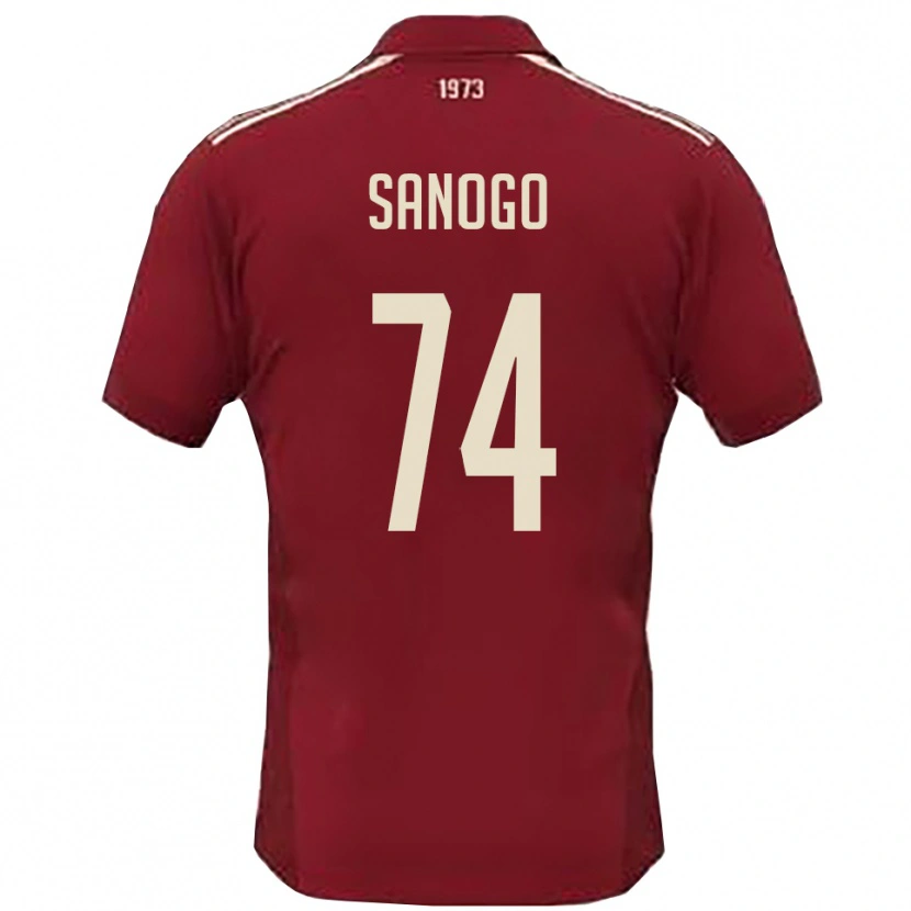 Danxen Women Ahmed Sanogo #74 Burgundy White Home Jersey 2025/26 T-Shirt