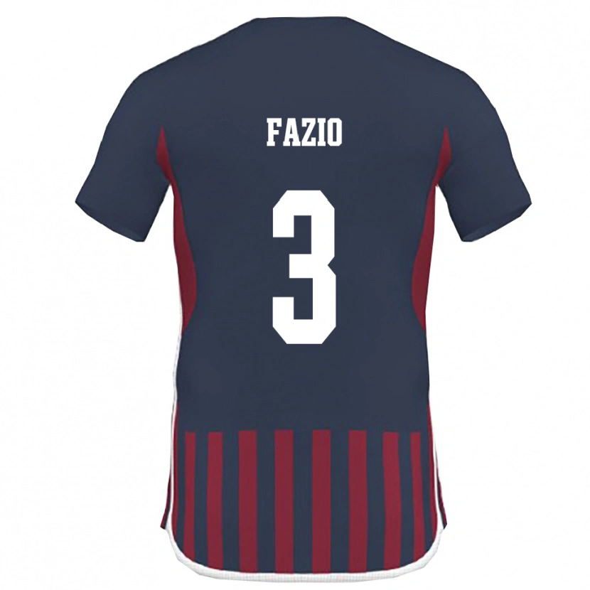 Danxen Women Carlo Fazio #3 Navy Red Home Jersey 2025/26 T-Shirt