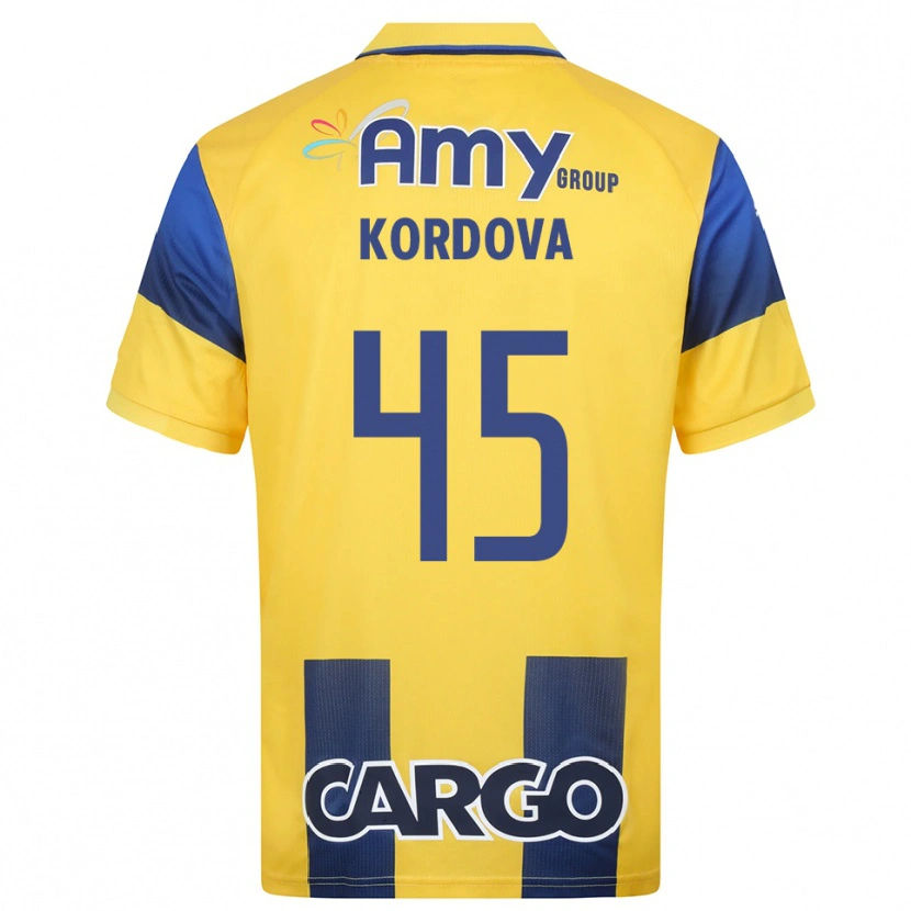 Danxen Women Adir Córdoba #45 Yellow Navy Home Jersey 2025/26 T-Shirt