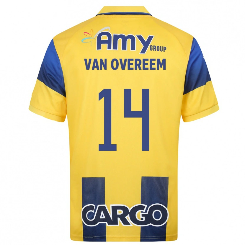 Danxen Women Joris Van Overeem #14 Yellow Navy Home Jersey 2025/26 T-Shirt