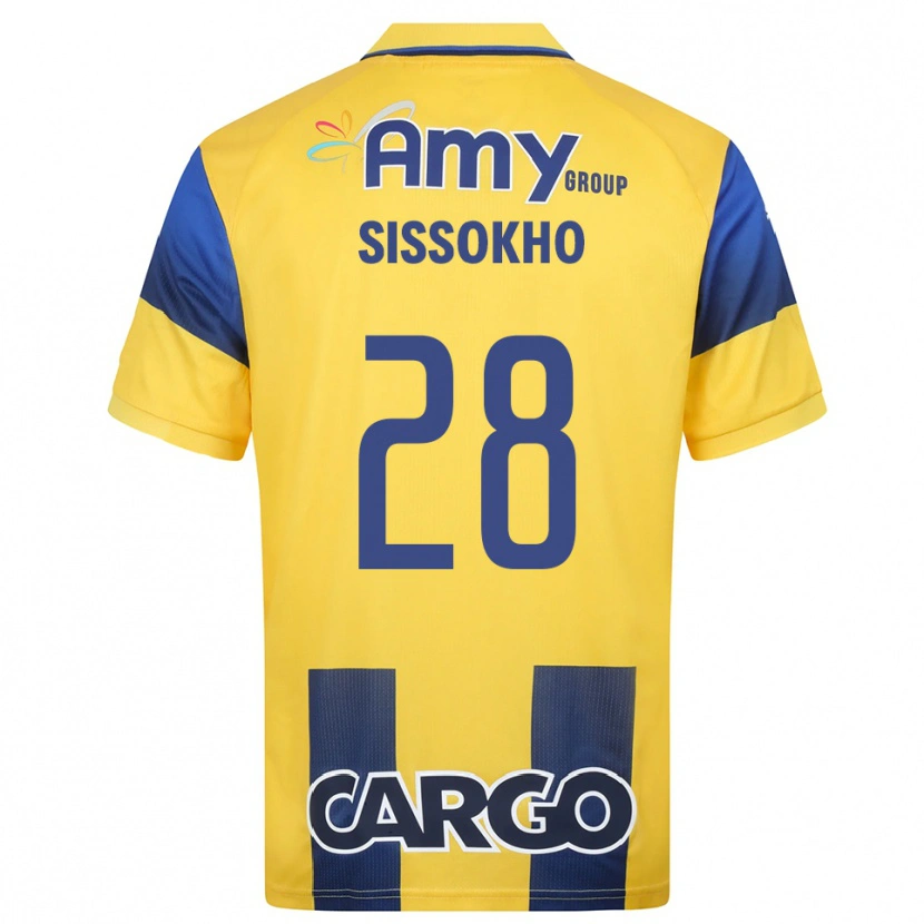 Danxen Women Issouf Sissokho #28 Yellow Navy Home Jersey 2025/26 T-Shirt