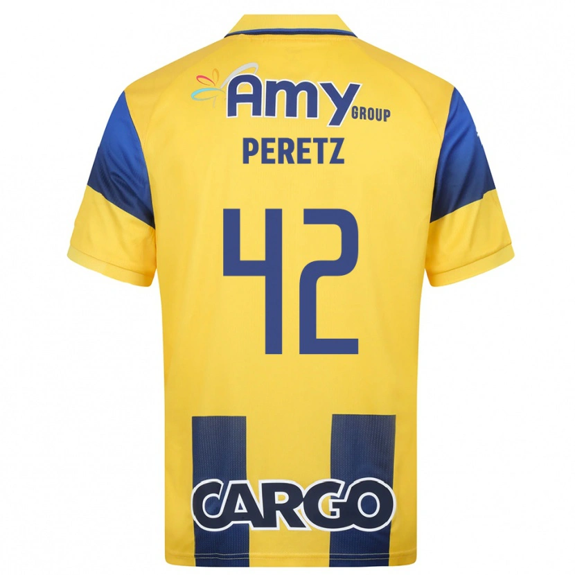 Danxen Women Dor Peretz #42 Yellow Navy Home Jersey 2025/26 T-Shirt