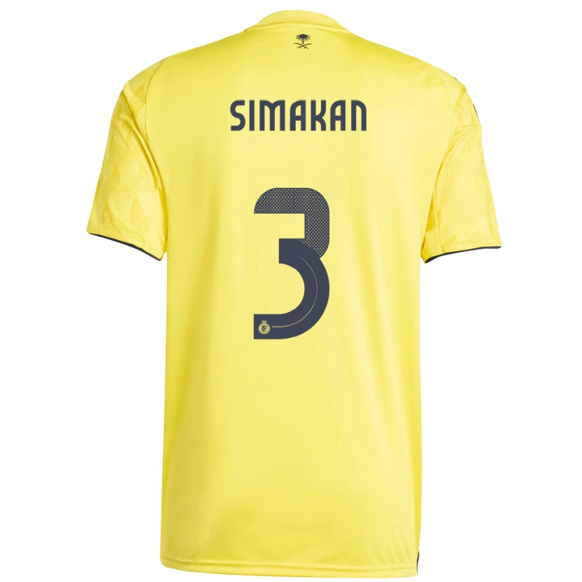 Danxen Women Mohamed Simakan #3 Yellow Black Home Jersey 2025/26 T-Shirt