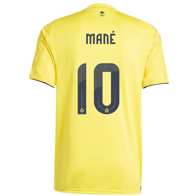 Danxen Women Sadio Mané #10 Yellow Black Home Jersey 2025/26 T-Shirt
