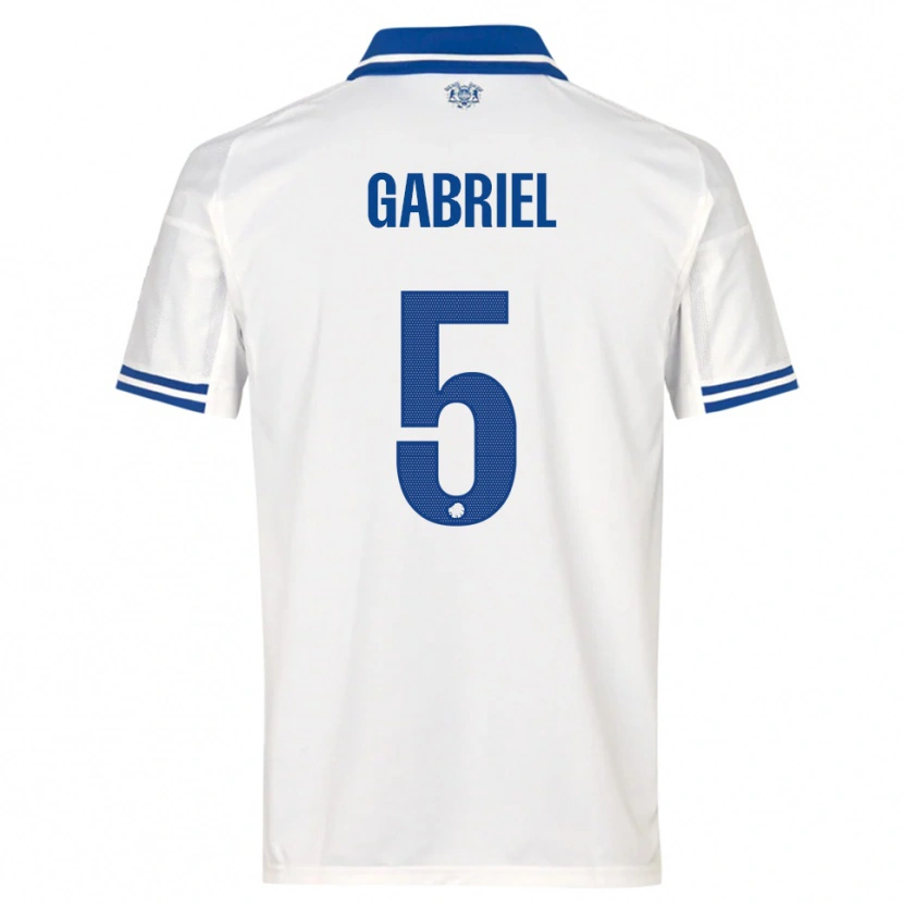 Danxen Women Gabriel Pereira #5 White Blue Home Jersey 2025/26 T-Shirt
