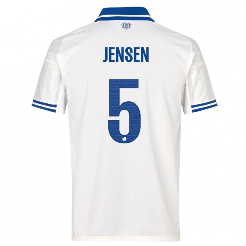 Danxen Women Emma Jensen #5 White Blue Home Jersey 2025/26 T-Shirt