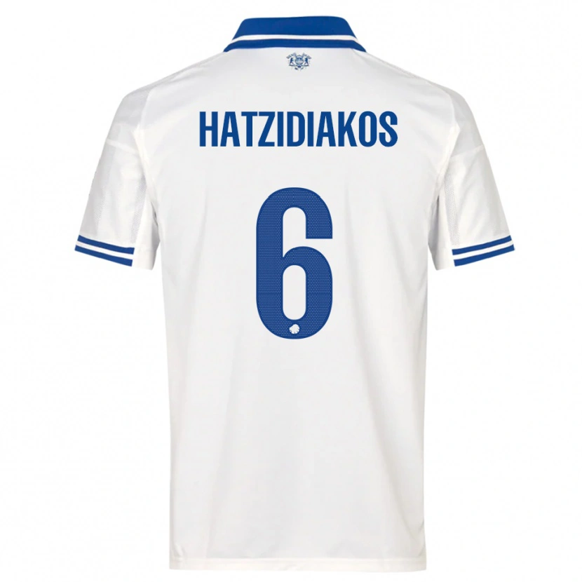 Danxen Women Pantelis Hatzidiakos #6 White Blue Home Jersey 2025/26 T-Shirt