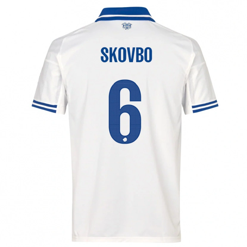 Danxen Women Ida Skovbo #6 White Blue Home Jersey 2025/26 T-Shirt