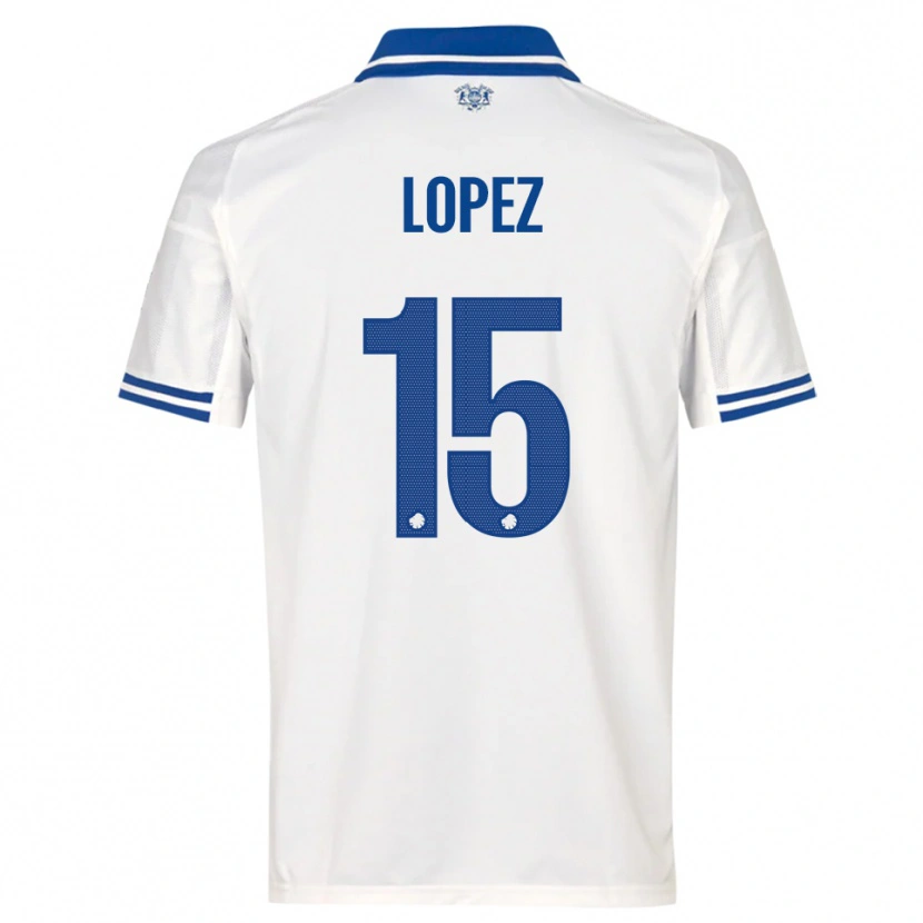 Danxen Women Marcos López #15 White Blue Home Jersey 2025/26 T-Shirt