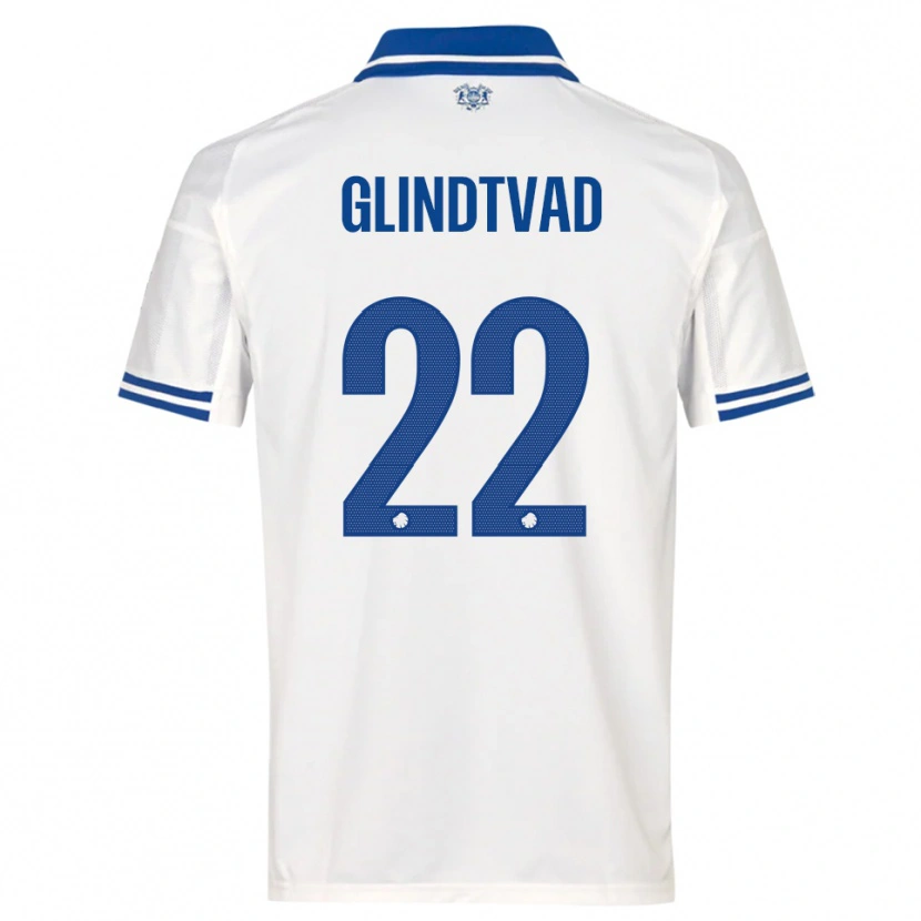 Danxen Women William Glindtvad #22 White Blue Home Jersey 2025/26 T-Shirt