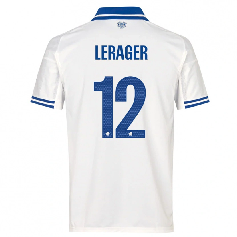 Danxen Women Lukas Lerager #12 White Blue Home Jersey 2025/26 T-Shirt