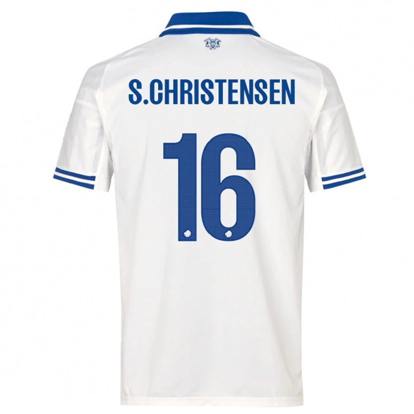 Danxen Women Sebastian Christensen #16 White Blue Home Jersey 2025/26 T-Shirt