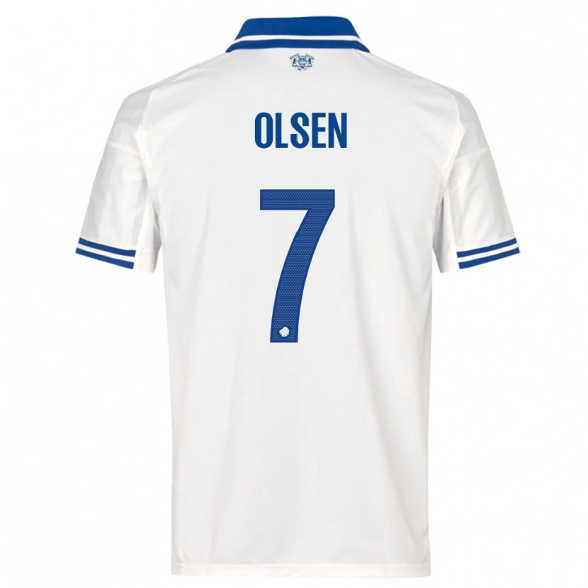Danxen Women Gunnar Olsen #7 White Blue Home Jersey 2025/26 T-Shirt