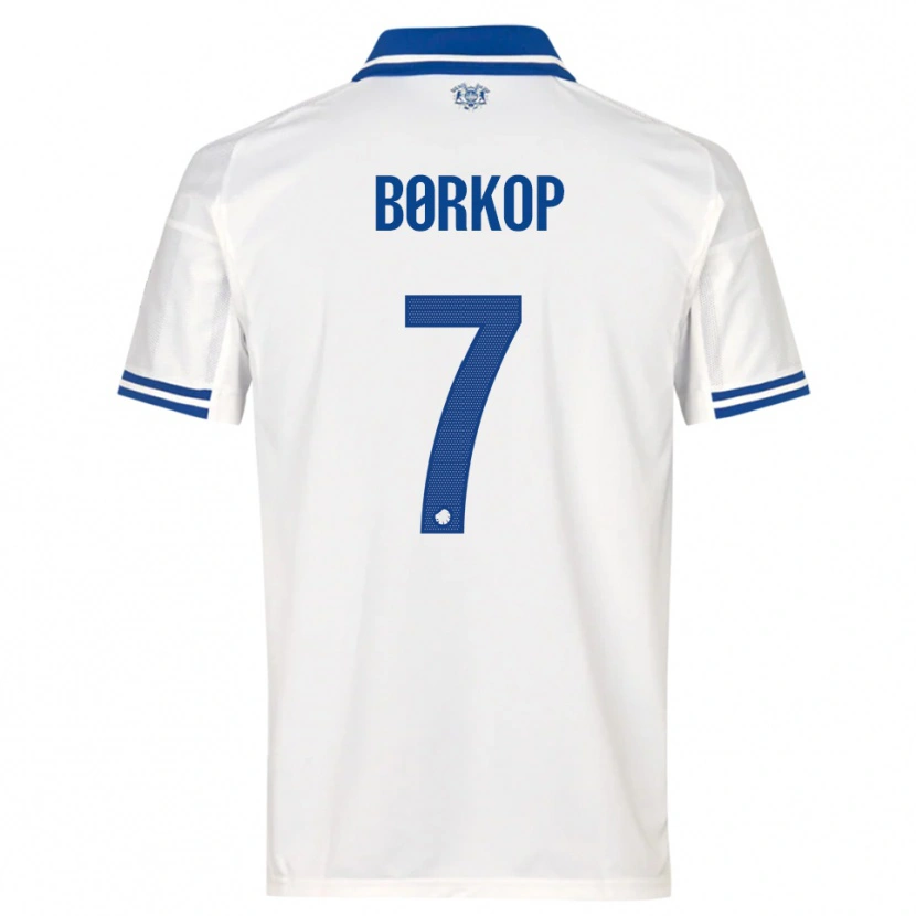 Danxen Women Julie Børkop #7 White Blue Home Jersey 2025/26 T-Shirt
