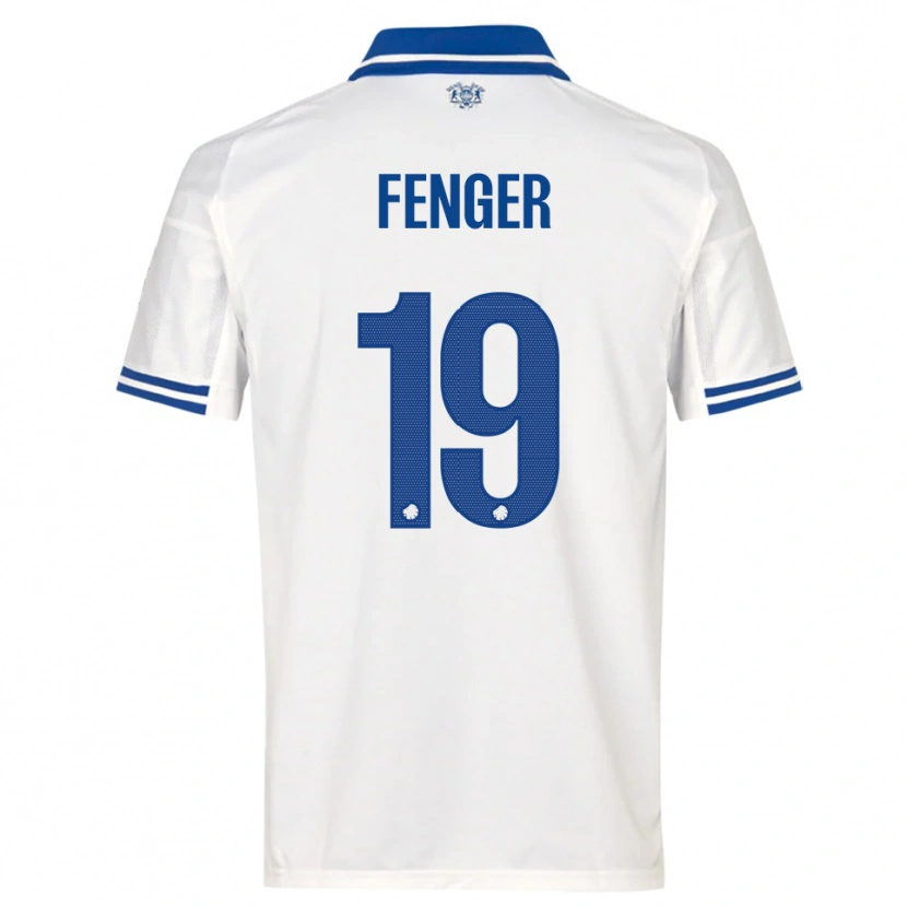 Danxen Women Oskar Fenger #19 White Blue Home Jersey 2025/26 T-Shirt