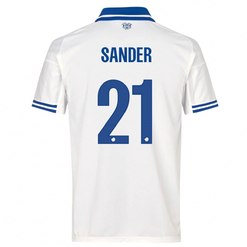 Danxen Women Theo Sander #21 White Blue Home Jersey 2025/26 T-Shirt