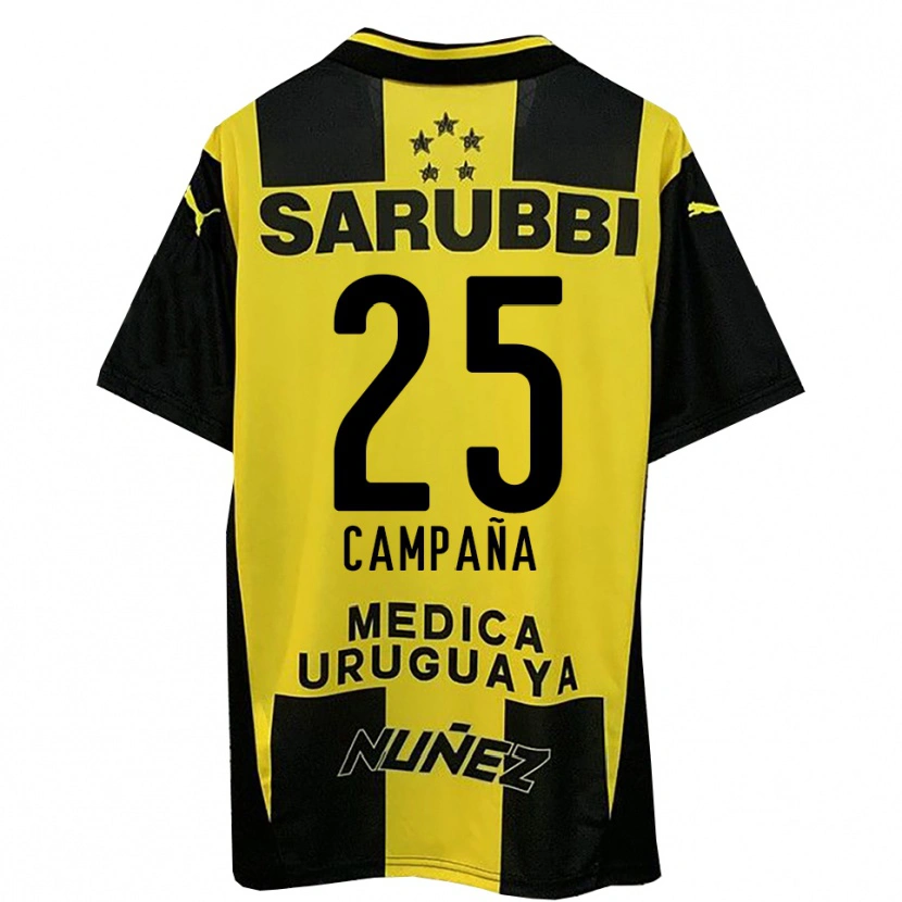 Danxen Women Martín Campaña #25 Yellow Black Home Jersey 2025/26 T-Shirt