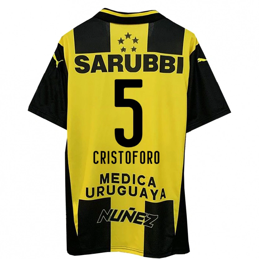 Danxen Women Sebastián Cristóforo #5 Yellow Black Home Jersey 2025/26 T-Shirt
