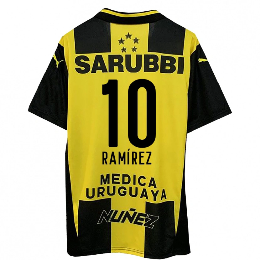 Danxen Women Gastón Ramírez #10 Yellow Black Home Jersey 2025/26 T-Shirt