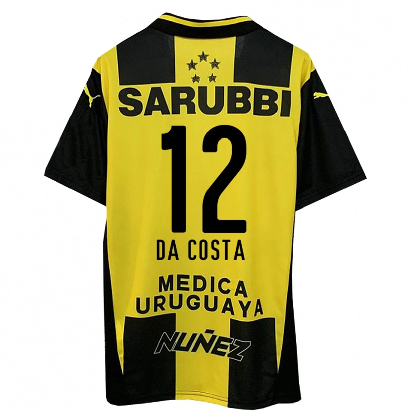 Danxen Women Paulo Da Costa #12 Yellow Black Home Jersey 2025/26 T-Shirt