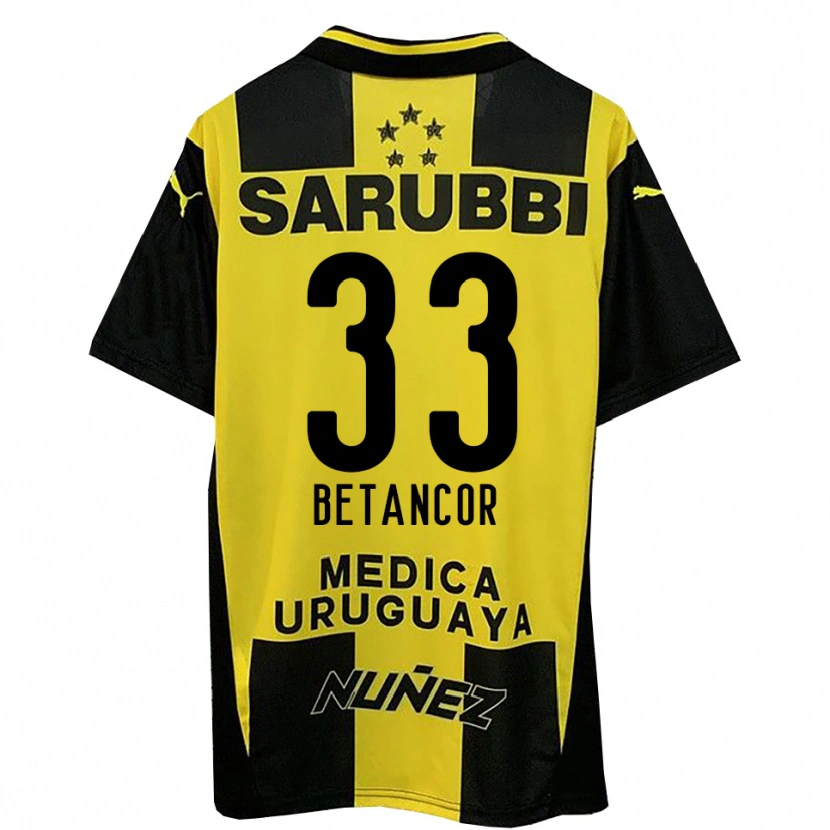Danxen Women Bruno Betancor #33 Yellow Black Home Jersey 2025/26 T-Shirt