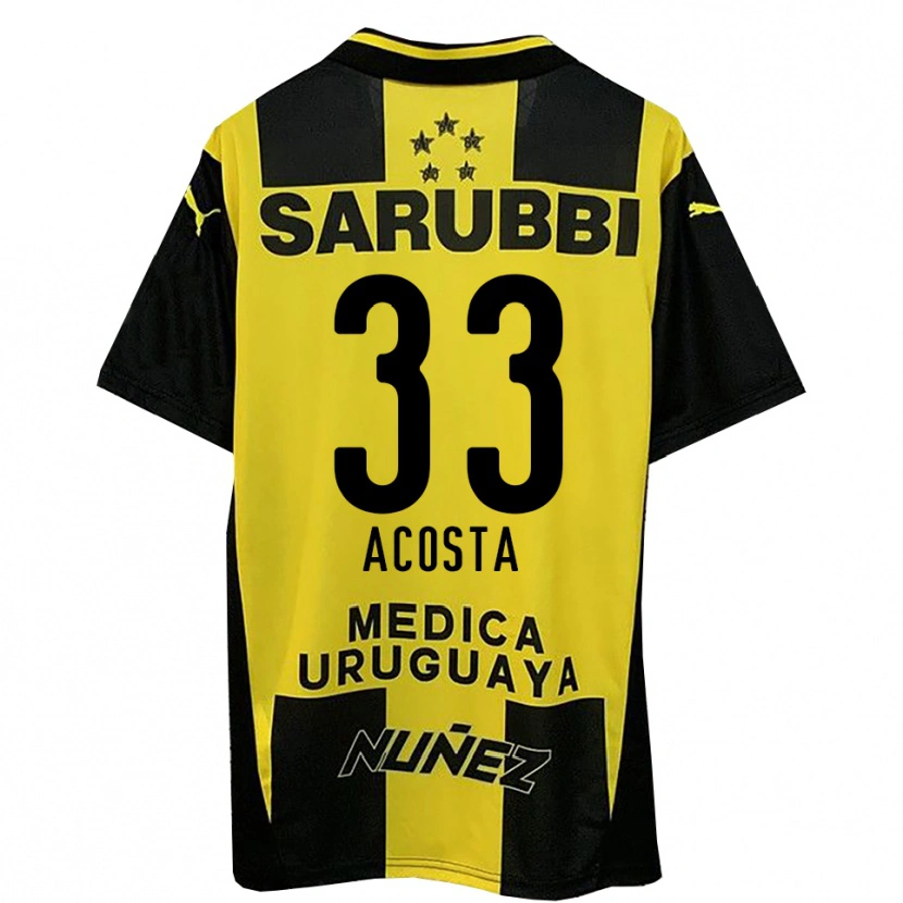 Danxen Women Nahuel Acosta #33 Yellow Black Home Jersey 2025/26 T-Shirt