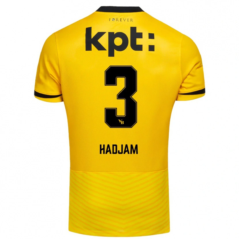 Danxen Women Jaouen Hadjam #3 Yellow Black Home Jersey 2025/26 T-Shirt