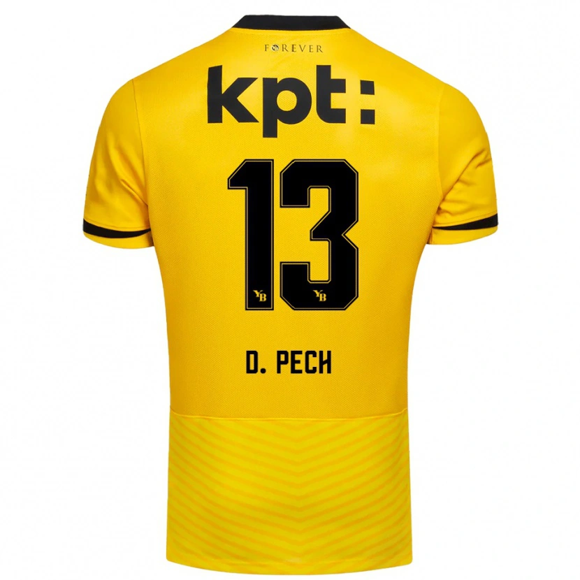 Danxen Women Dominik Pech #13 Yellow Black Home Jersey 2025/26 T-Shirt