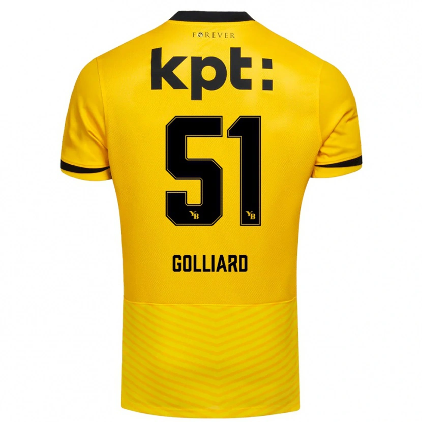 Danxen Women Théo Golliard #51 Yellow Black Home Jersey 2025/26 T-Shirt